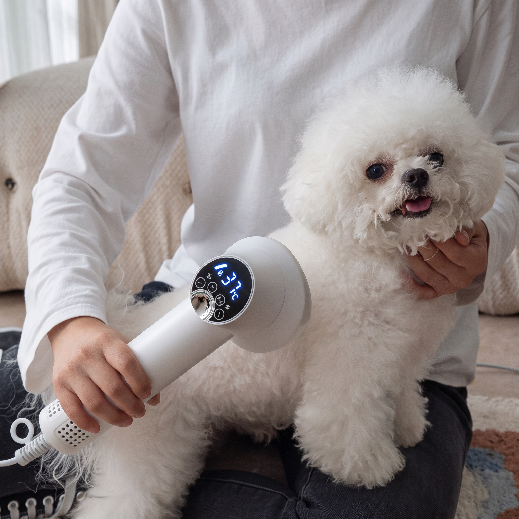 Smart Pet Hair Dryer | Low-Noise Blow Dryer & Brush for Dogs & Cats